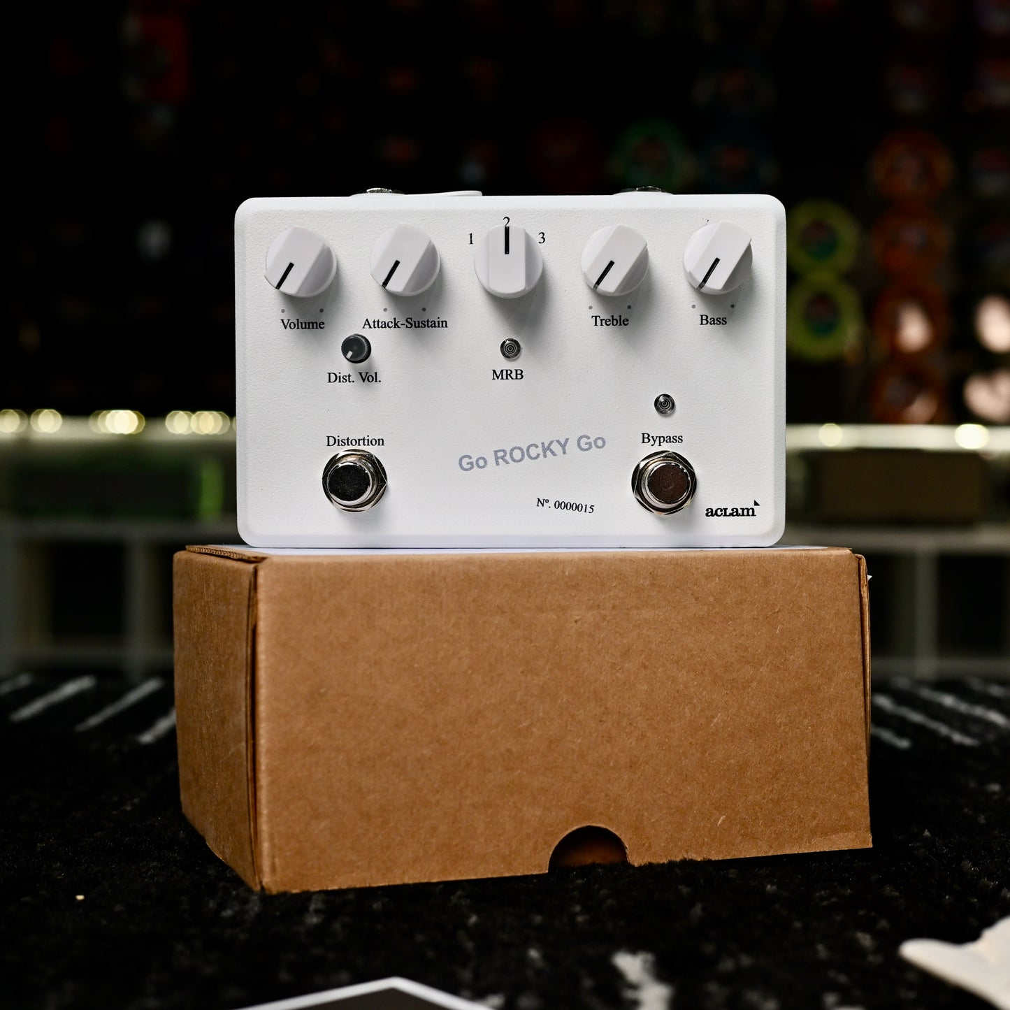 Aclam Go Rocky Go Overdrive & Fuzz Pedal - Vox Conqueror Beatles Tone, White Album Edition - Limited Run of 68