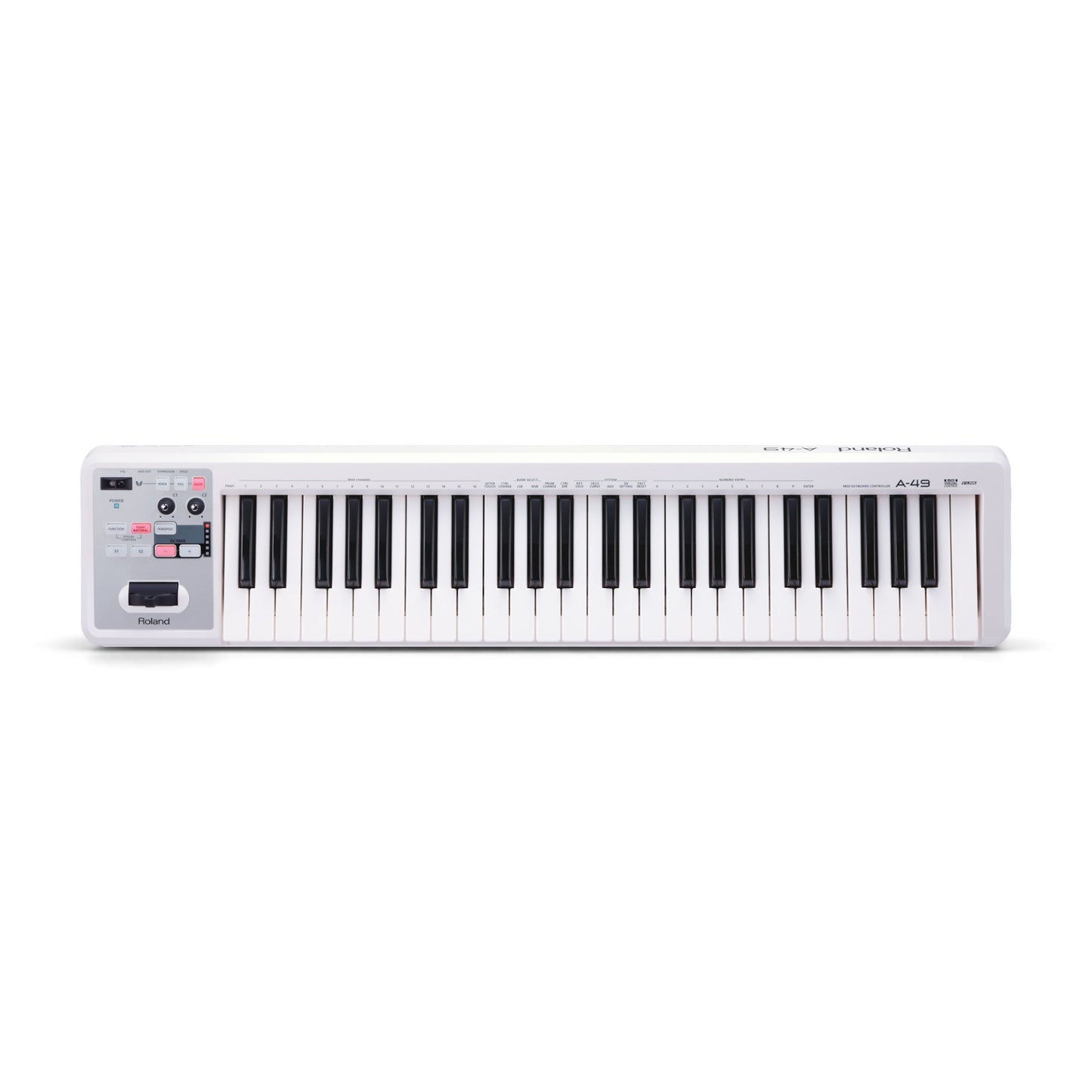 Roland A-49 49-Key MIDI Keyboard Controller, White