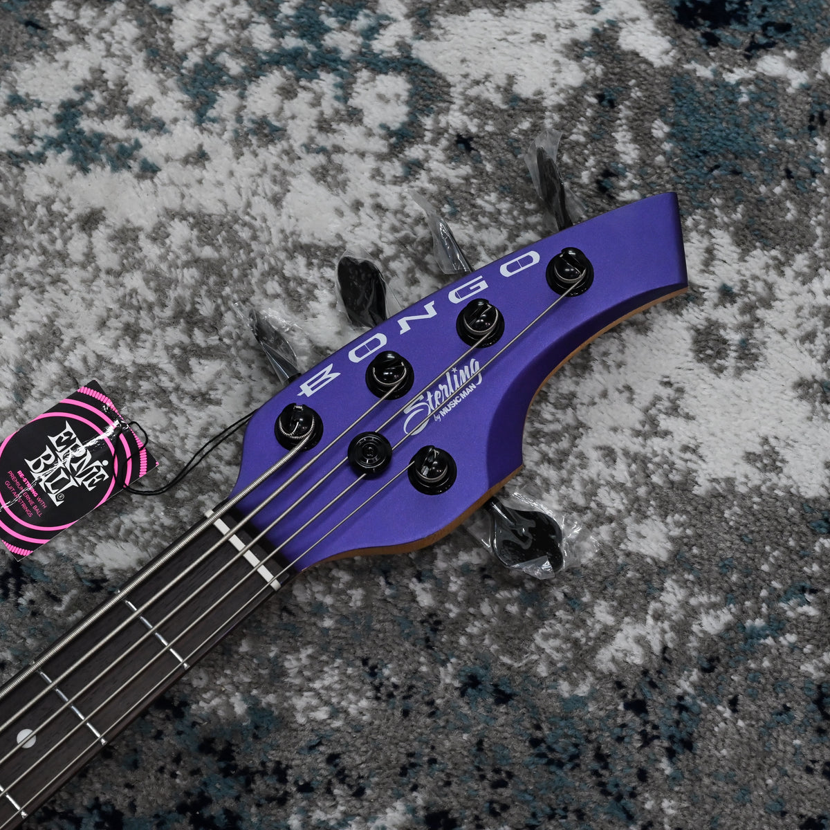 Sterling by Music Man Bongo 5 5-String Bass Guitar, Firemist Purple Satin