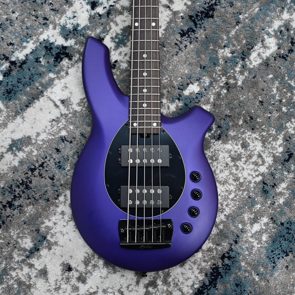 Sterling by Music Man Bongo 5 5-String Bass Guitar, Firemist Purple Satin