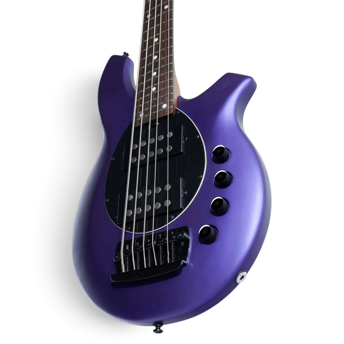 Sterling by Music Man Bongo 5 5-String Bass Guitar, Firemist Purple Satin