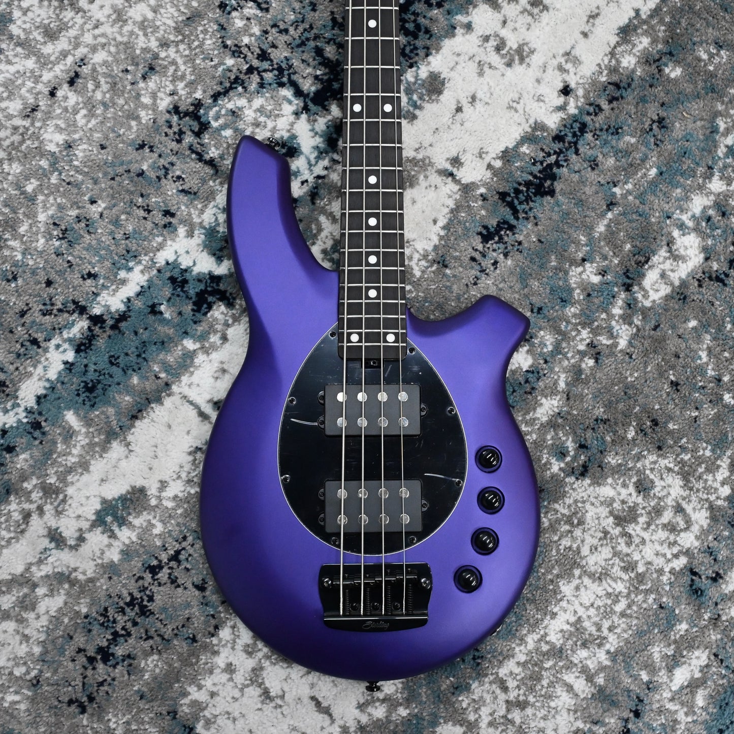 Sterling by Music Man Bongo 4-String Bass Guitar, Firemist Purple Satin