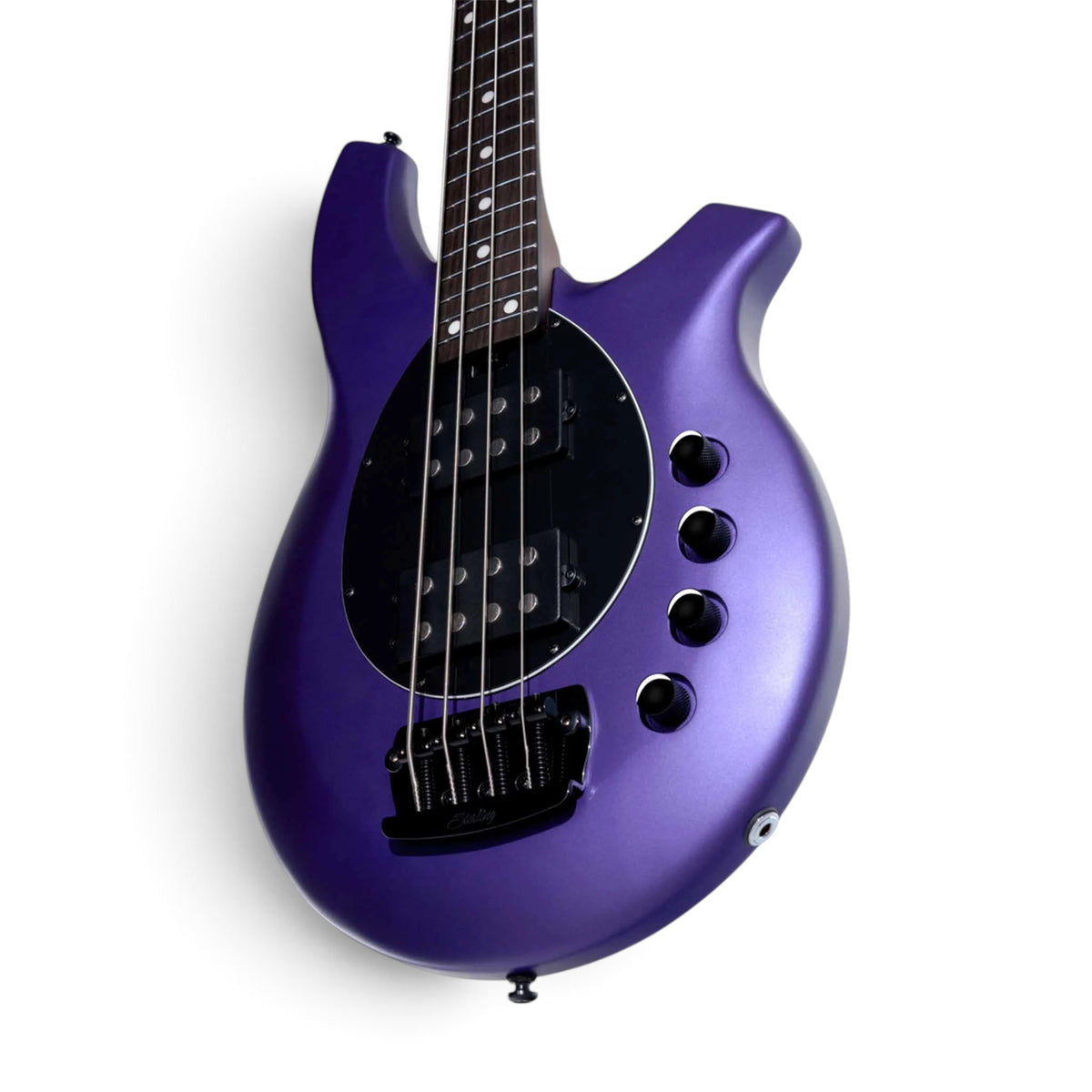 Sterling by Music Man Bongo 4-String Bass Guitar, Firemist Purple Satin