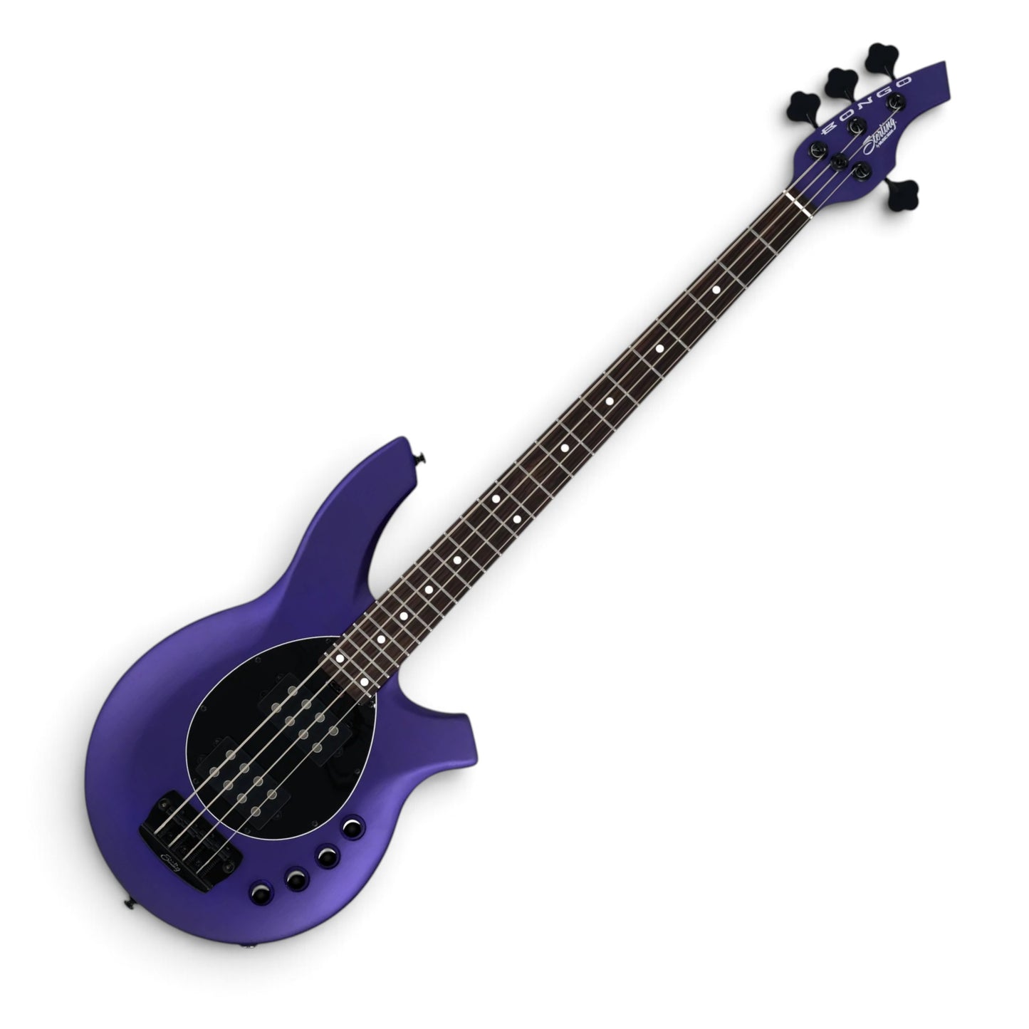 Sterling by Music Man Bongo 4-String Bass Guitar, Firemist Purple Satin