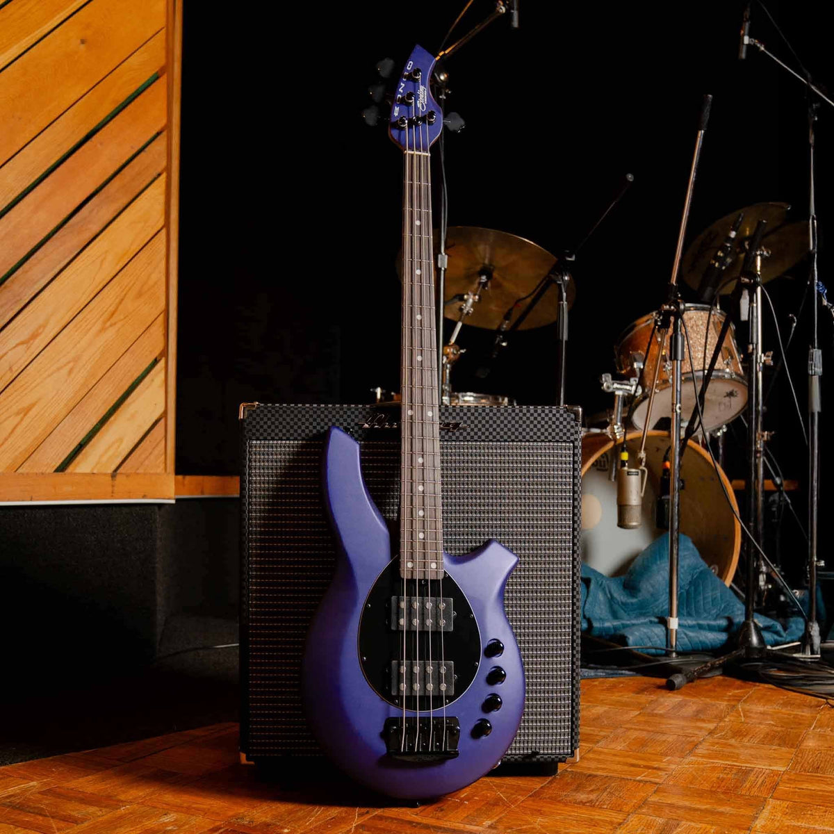 Sterling by Music Man Bongo 4-String Bass Guitar, Firemist Purple Satin
