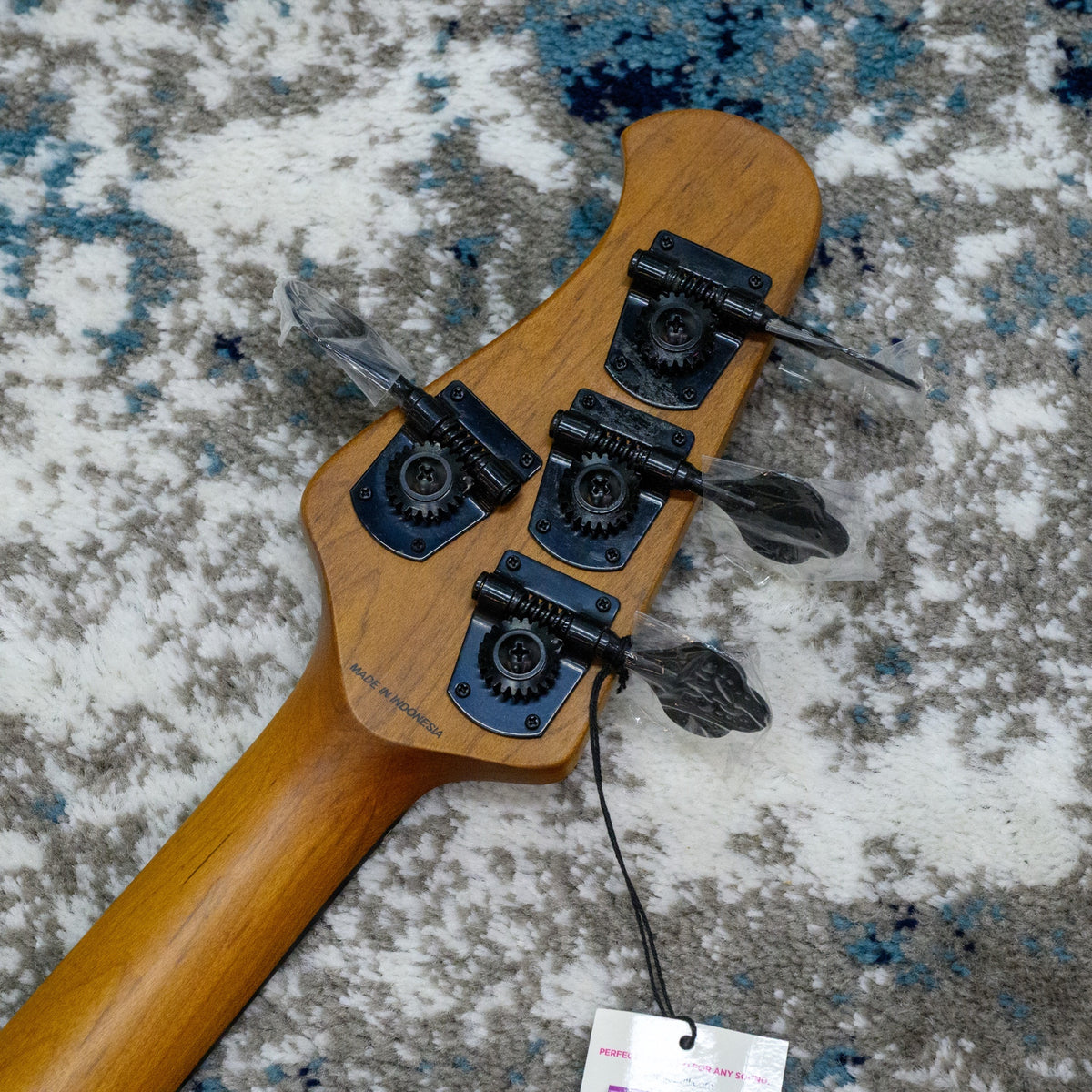 Sterling by Music Man StingRay RAY34HH 4-String Spalted Maple Bass, Blood Orange Burst