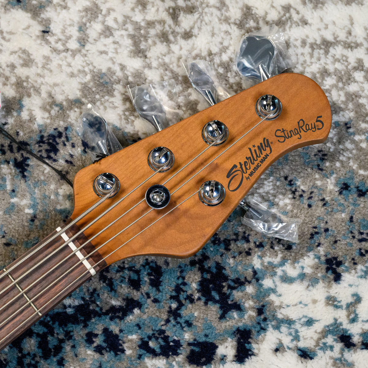 Sterling by Music Man StingRay RAY35 5-String Spalted Maple Bass, 3-Tone Sunburst