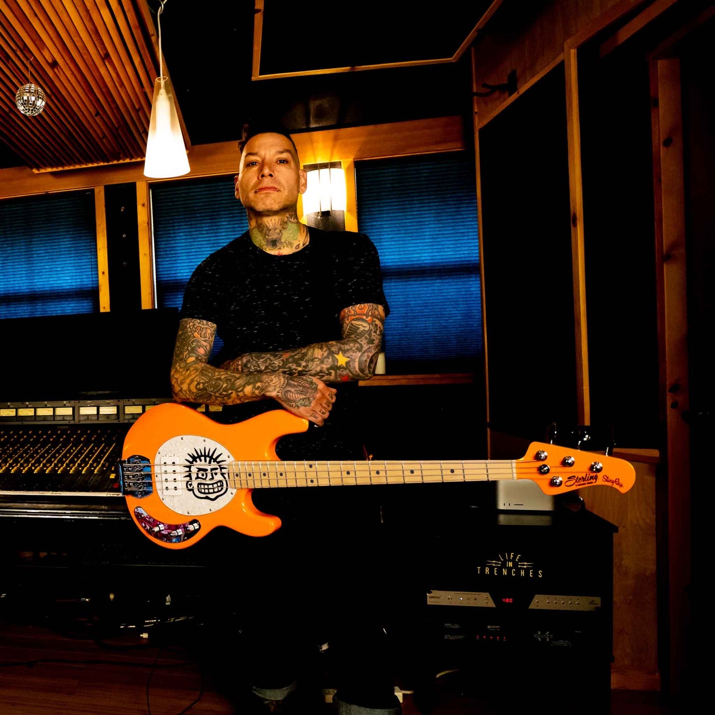 Sterling by Music Man Mike Herrera Artist Series 4-String StingRay Bass, Orange Creamsicle
