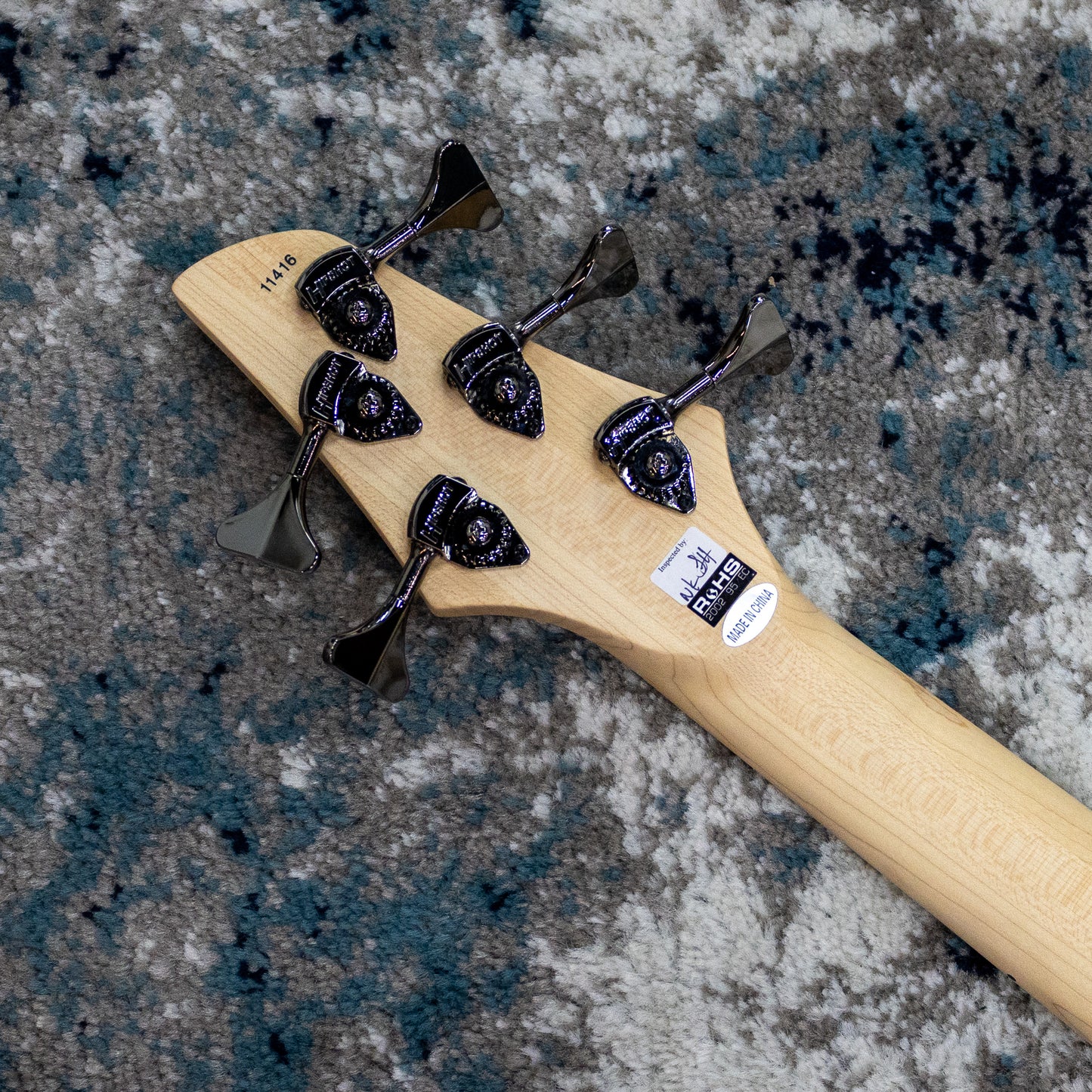 Dingwall NG3 Nolly Getgood Left-Handed 5-String Electric Bass Guitar, Gloss Blackforest Green