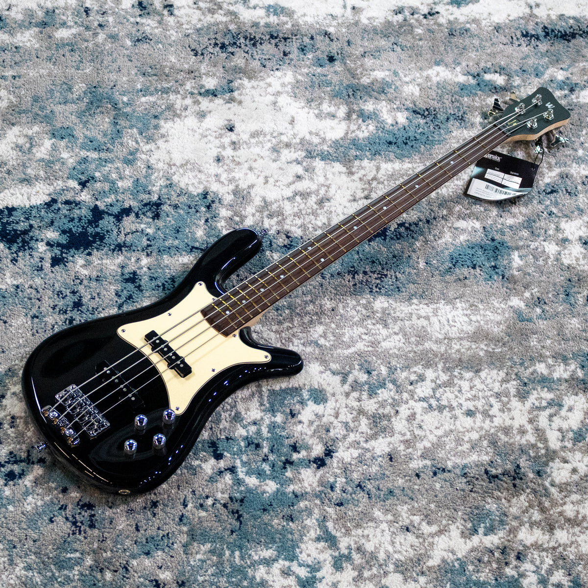 Warwick Pro Series Streamer CV 4-String Bass, Solid Black High Polish, Made in Germany