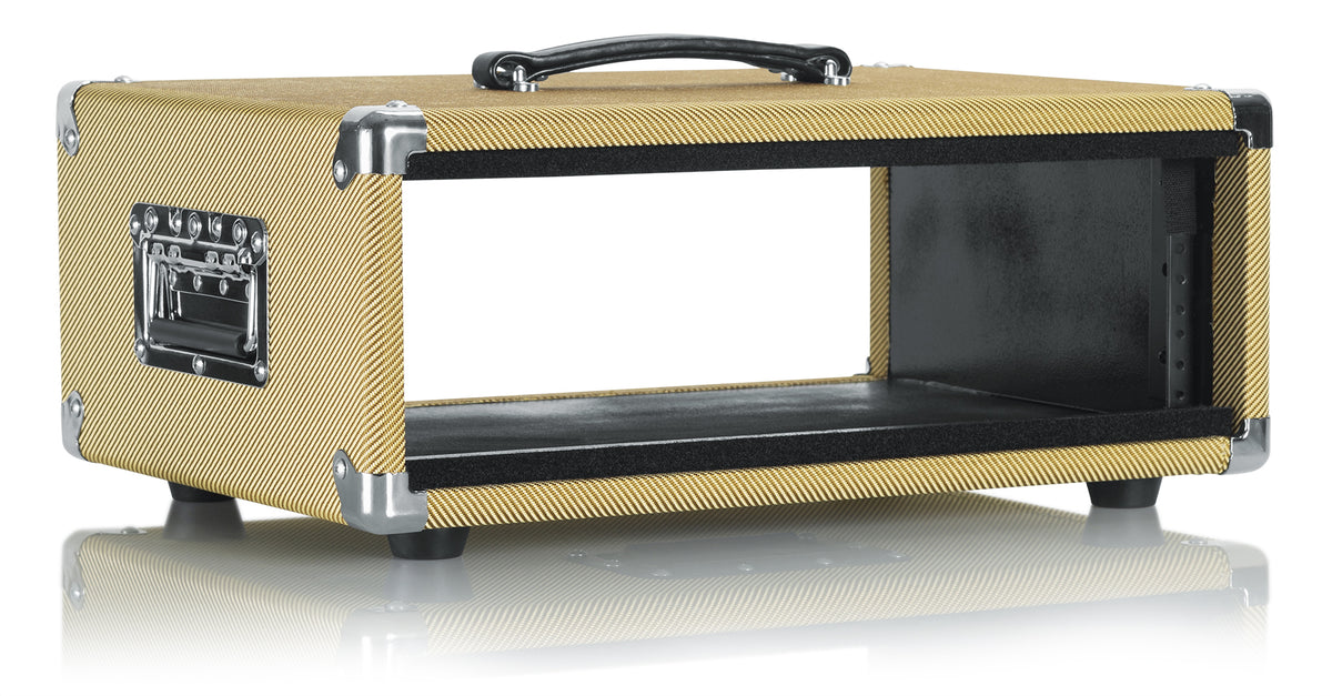 Gator GR-RETRORACK-3TW Vintage Amp Vibe 3U Rack Case Tweed