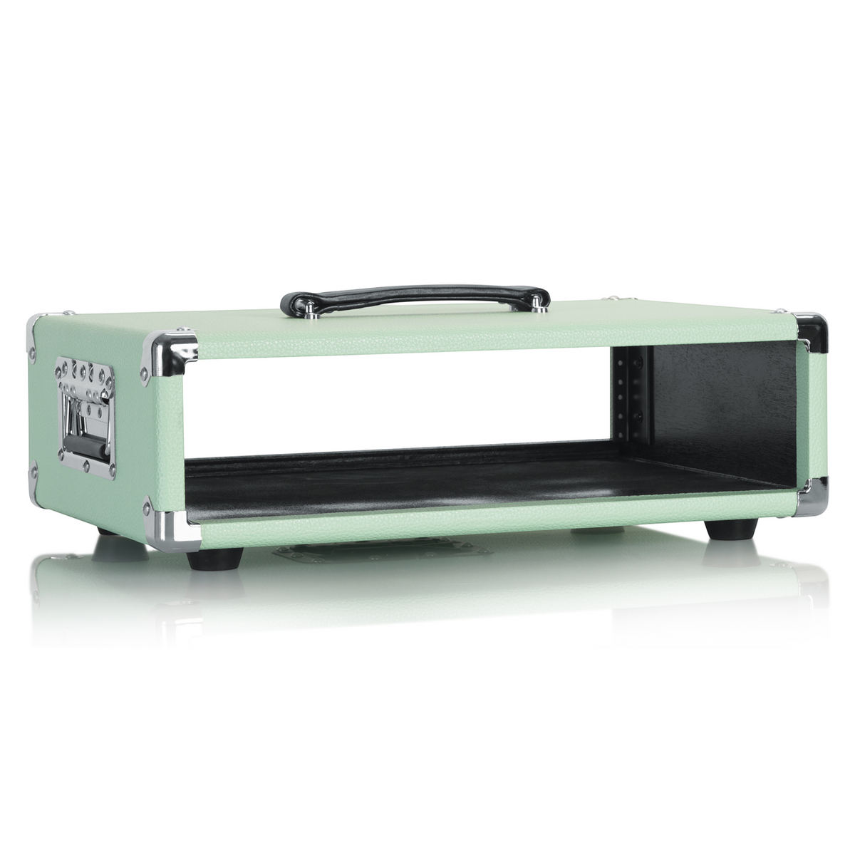 Gator GR-RETRORACK-2SG Vintage Amp Vibe 2U Rack Case, Seafoam Green