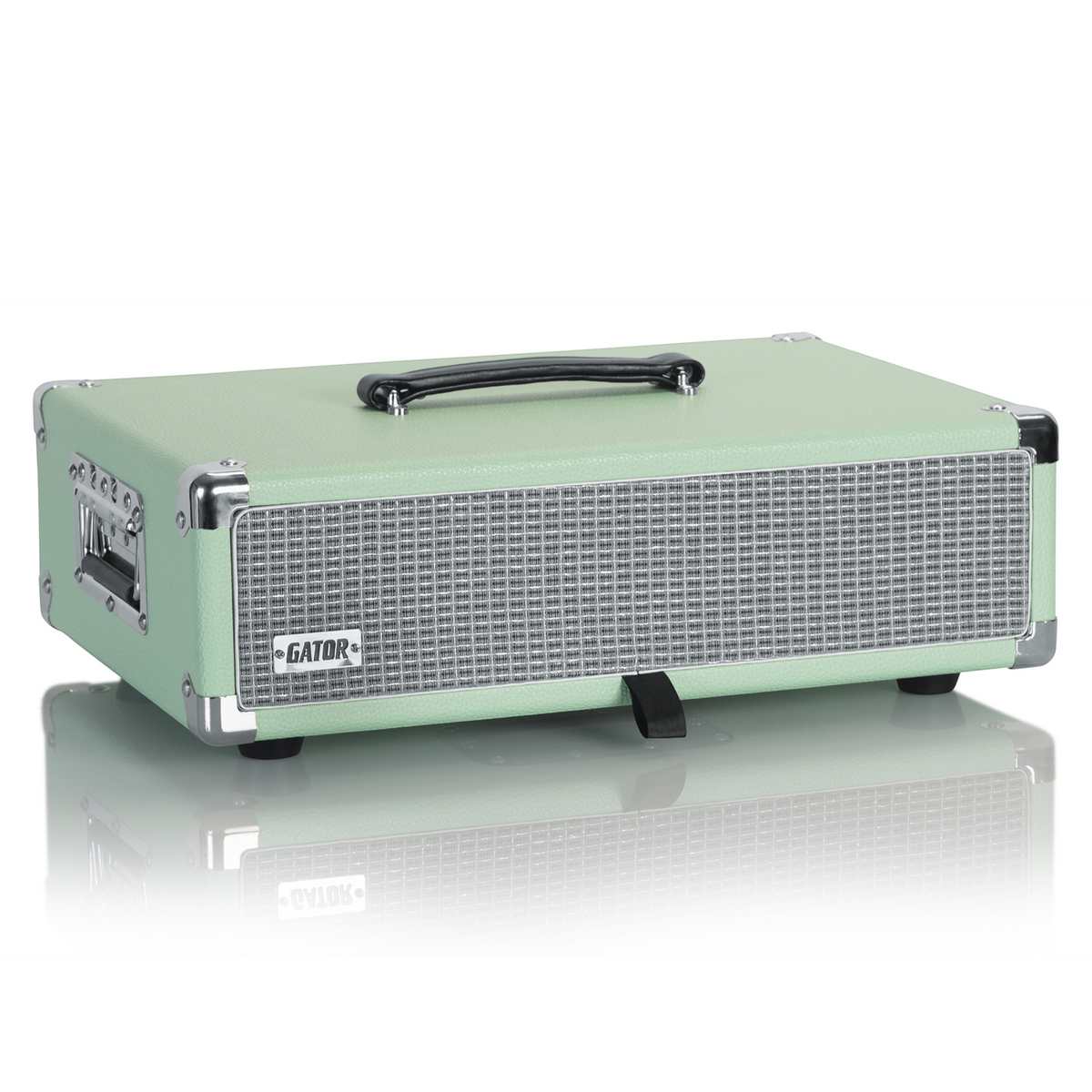 Gator GR-RETRORACK-2SG Vintage Amp Vibe 2U Rack Case, Seafoam Green