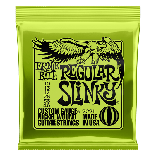 Ernie Ball 2221 Regular Slinky Nickel Wound Electric Guitar Strings 10-46