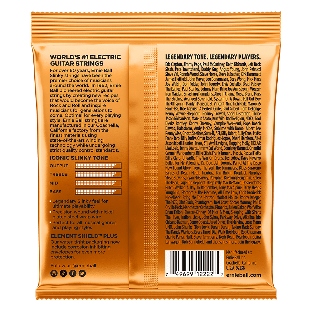 Ernie Ball 2222 Hybrid Slinky Nickel Wound Electric Guitar Strings 9-46