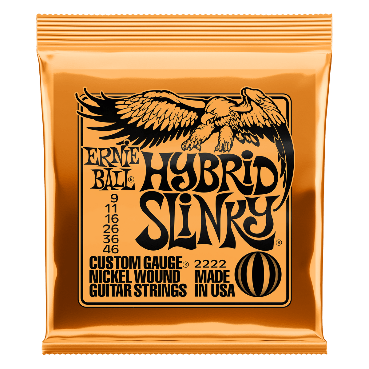 Ernie Ball 2222 Hybrid Slinky Nickel Wound Electric Guitar Strings 9-46