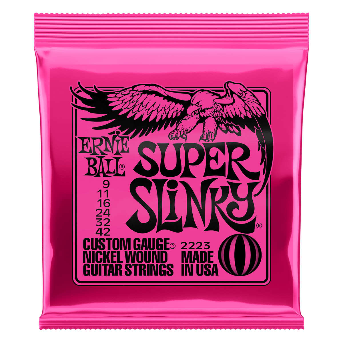 Ernie Ball 2223 Super Slinky Nickel Wound Electric Guitar Strings 9-42