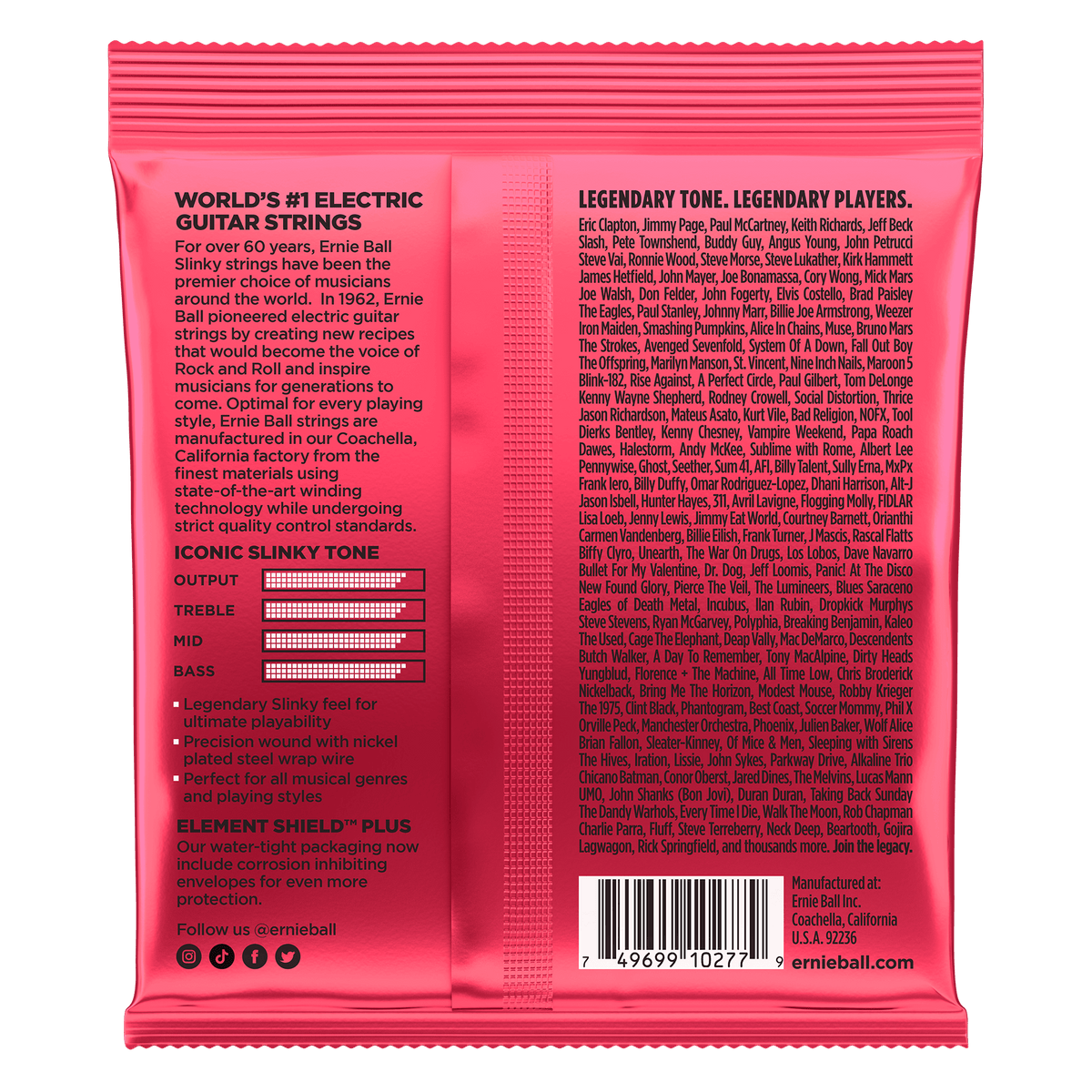 Ernie Ball 2226 Burly Slinky Nickel Wound Electric Guitar Strings 11-52