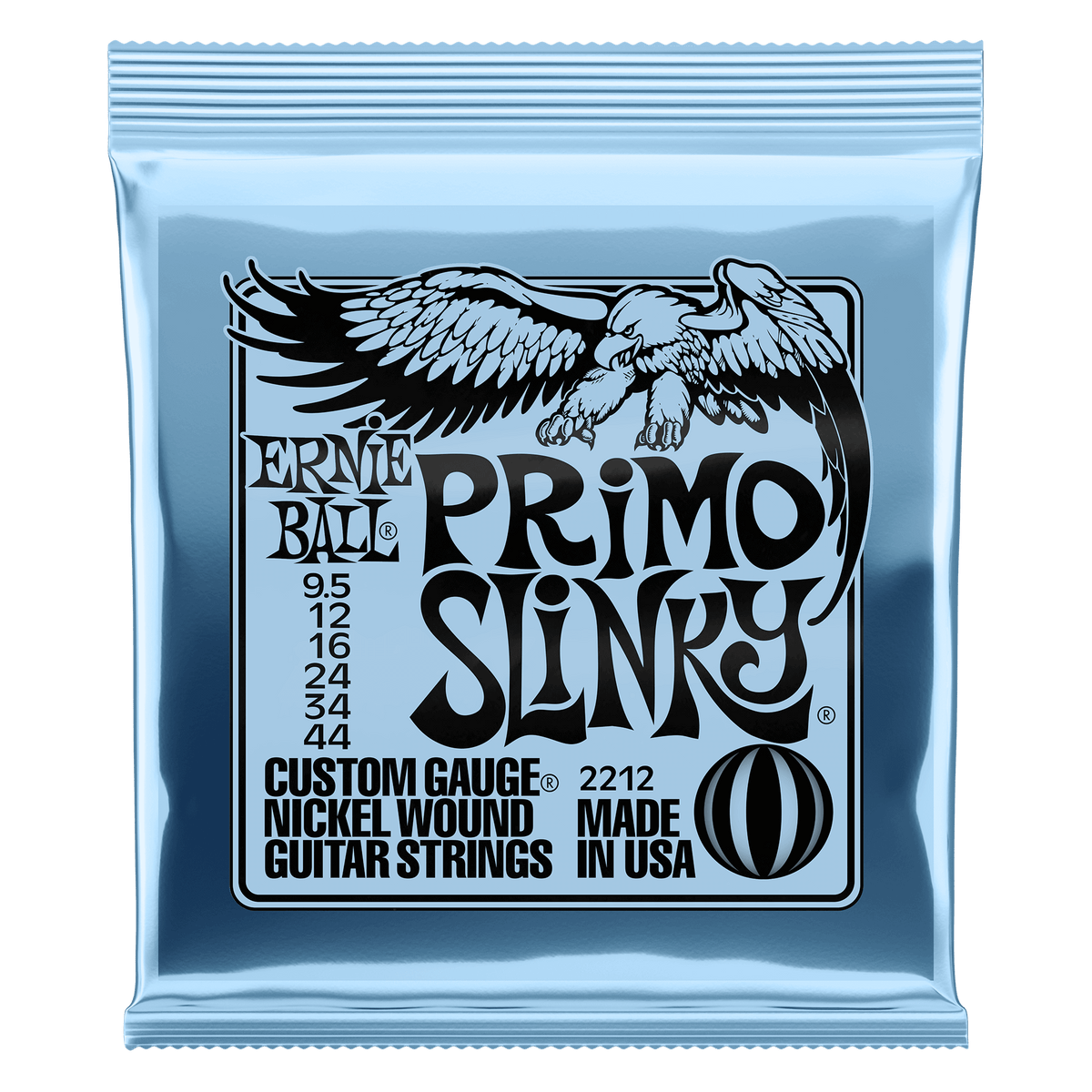 Ernie Ball 2212 Primo Slinky Nickel Wound Electric Guitar Strings 9.5-44