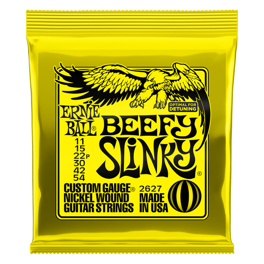 Ernie Ball 2627 Beefy Slinky Nickel Wound Electric Guitar Strings 11-54