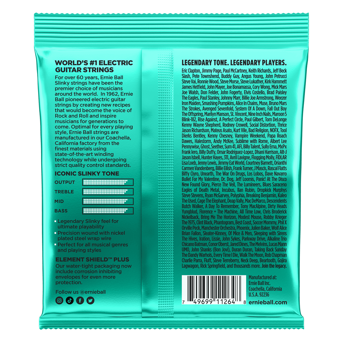 Ernie Ball 2626 Not Even Slinky Nickel Wound Electric Guitar Strings 12-56