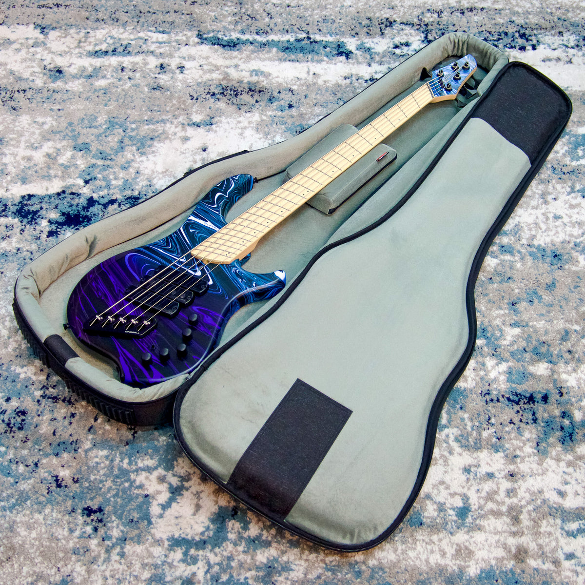 Dingwall NG3 Nolly Getgood 5-String Bass, Matte Purple-to-Blue Fade Swirl Limited Run