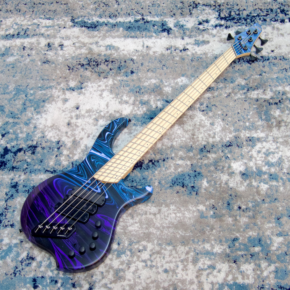 Dingwall NG3 Nolly Getgood 5-String Bass, Matte Purple-to-Blue Fade Swirl Limited Run