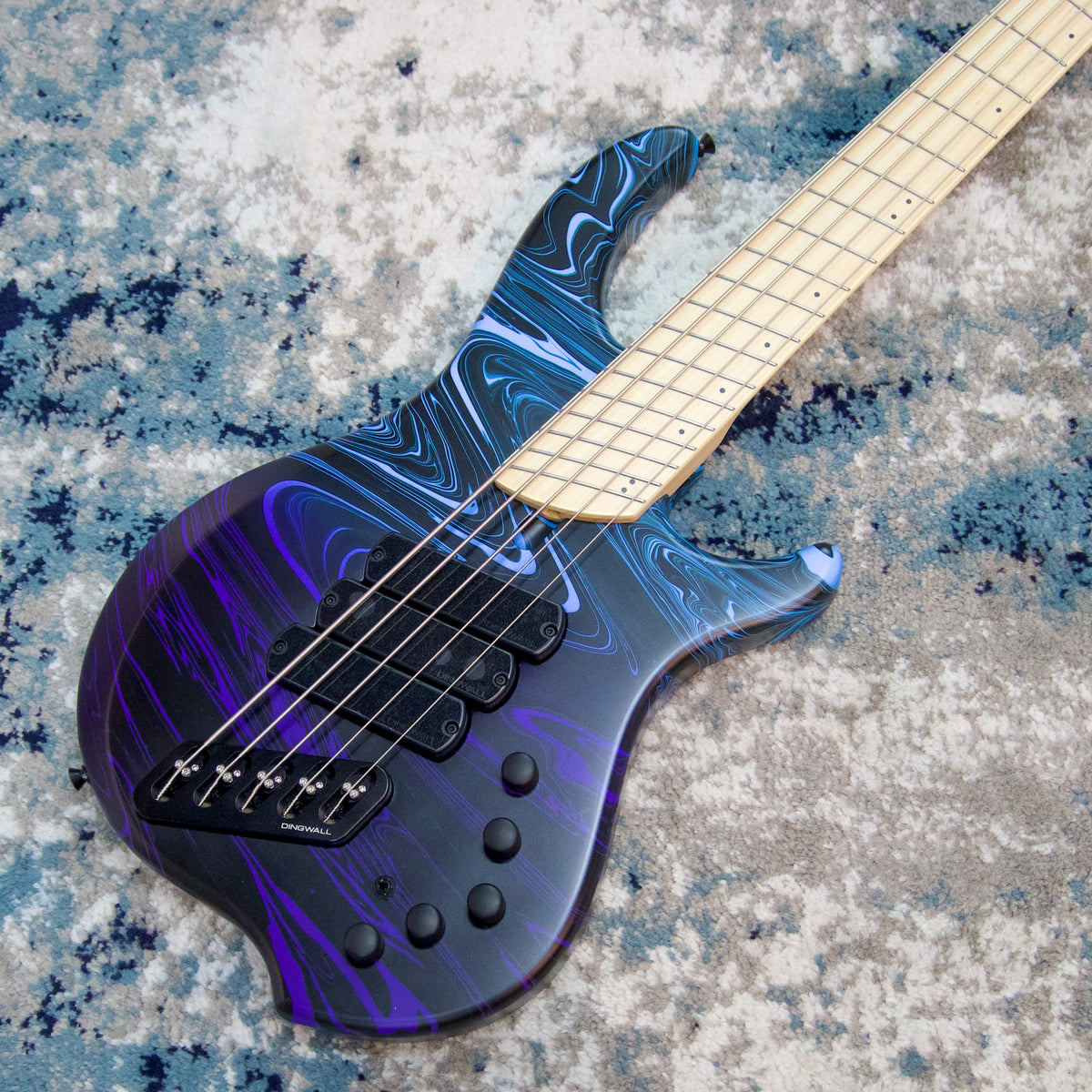 Dingwall NG3 Nolly Getgood 5-String Bass, Matte Purple-to-Blue Fade Swirl Limited Run
