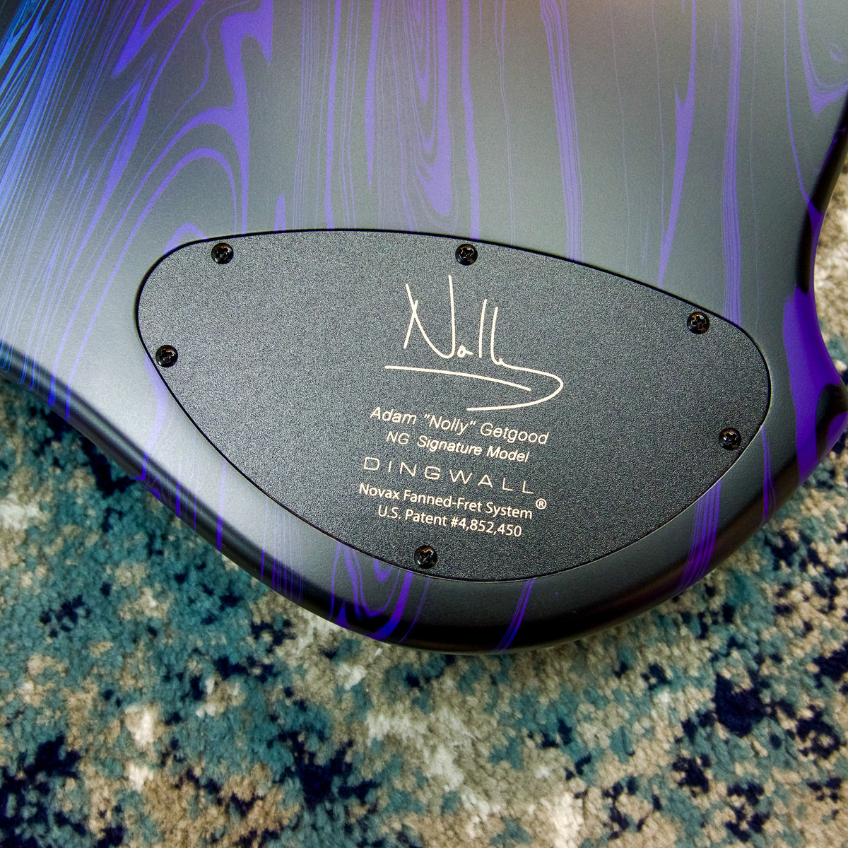 Dingwall NG3 Nolly Getgood 5-String Bass, Matte Purple-to-Blue Fade Swirl Limited Run