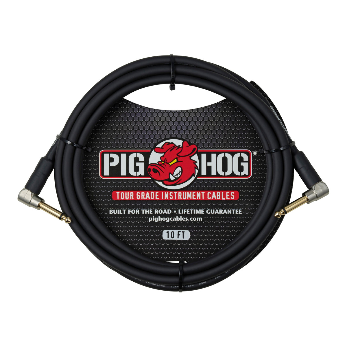 Pig Hog PH10RR 10-Foot Instrument Cable with Dual Right-Angle Connectors