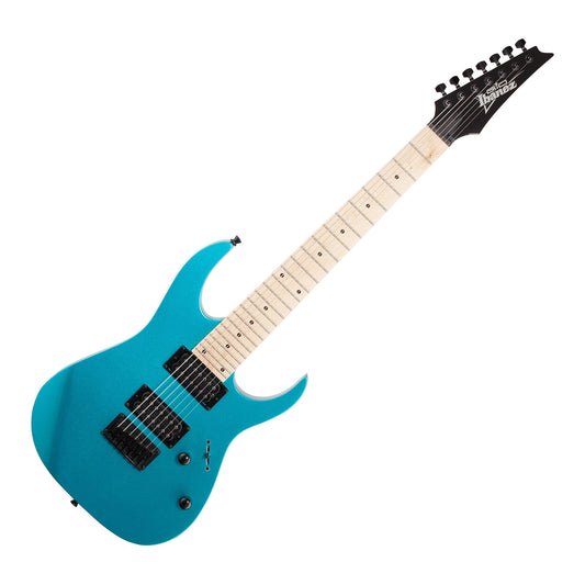 Ibanez GRG7221M GIO RG 7-String Electric Guitar Front, Metallic Light Blue