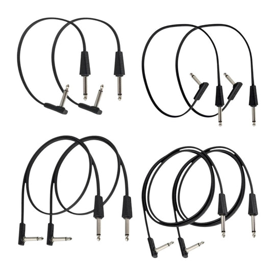 Looper Switcher Fullfield Pedal Cable Kit - RockBoard Flat ST-RA Cables (2×20cm, 2×40cm, 2x60cm,2x100cm)
