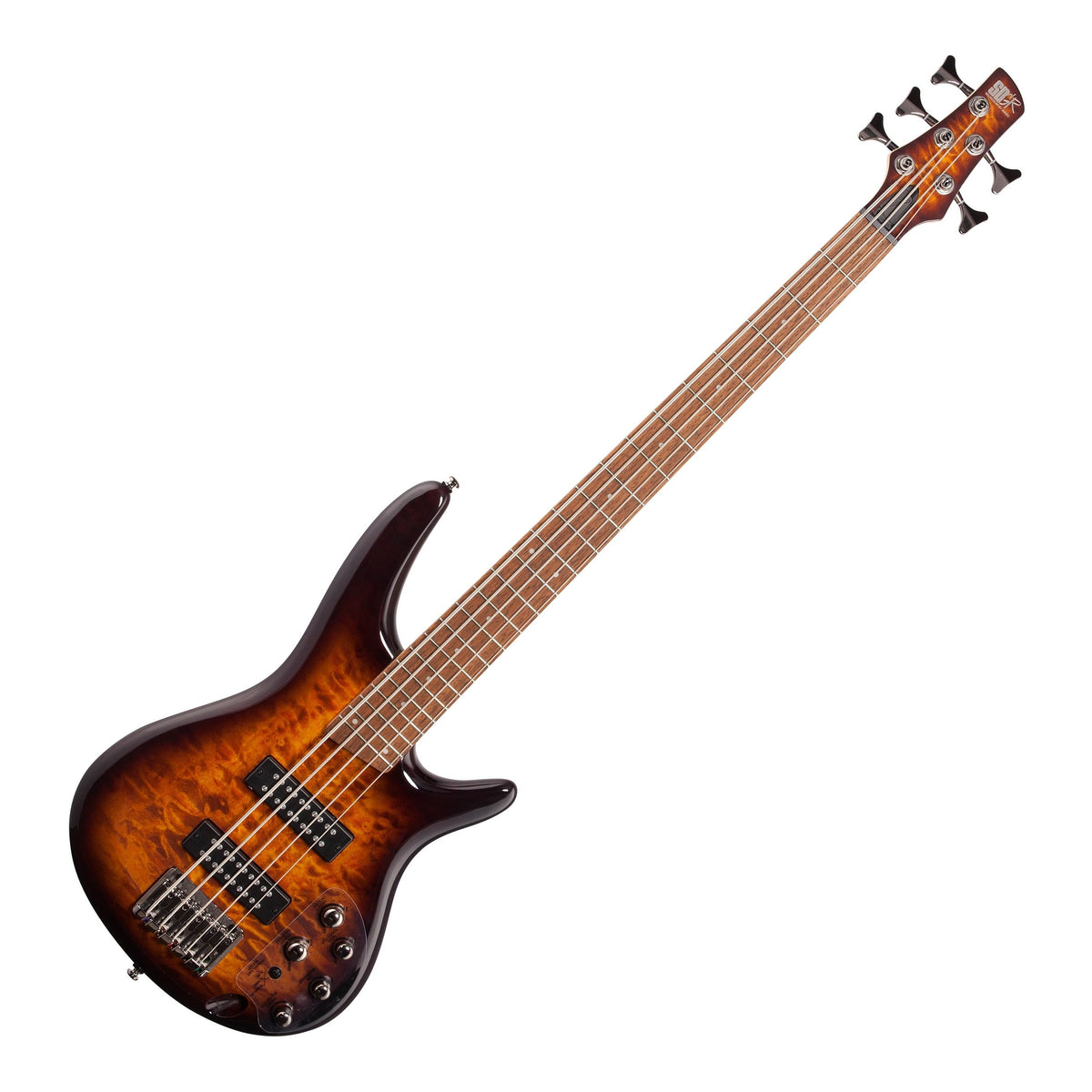 Ibanez SR405EQM SR 5-String Bass Front, Dragon Eye Burst