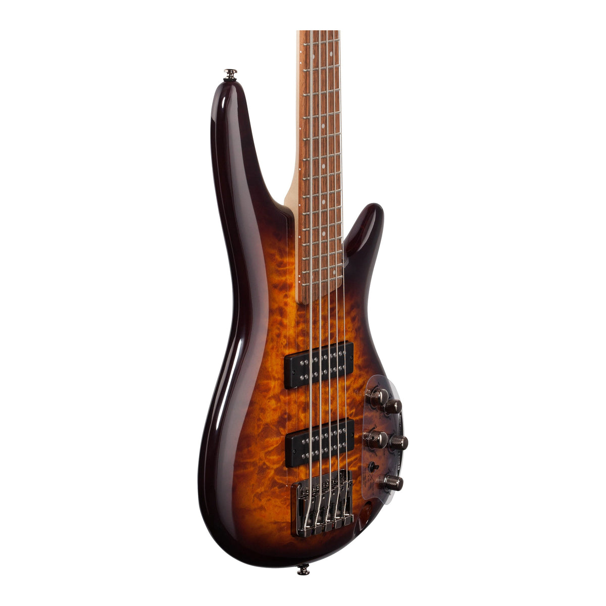 Ibanez SR405EQM Dragon Eye Burst Angle View