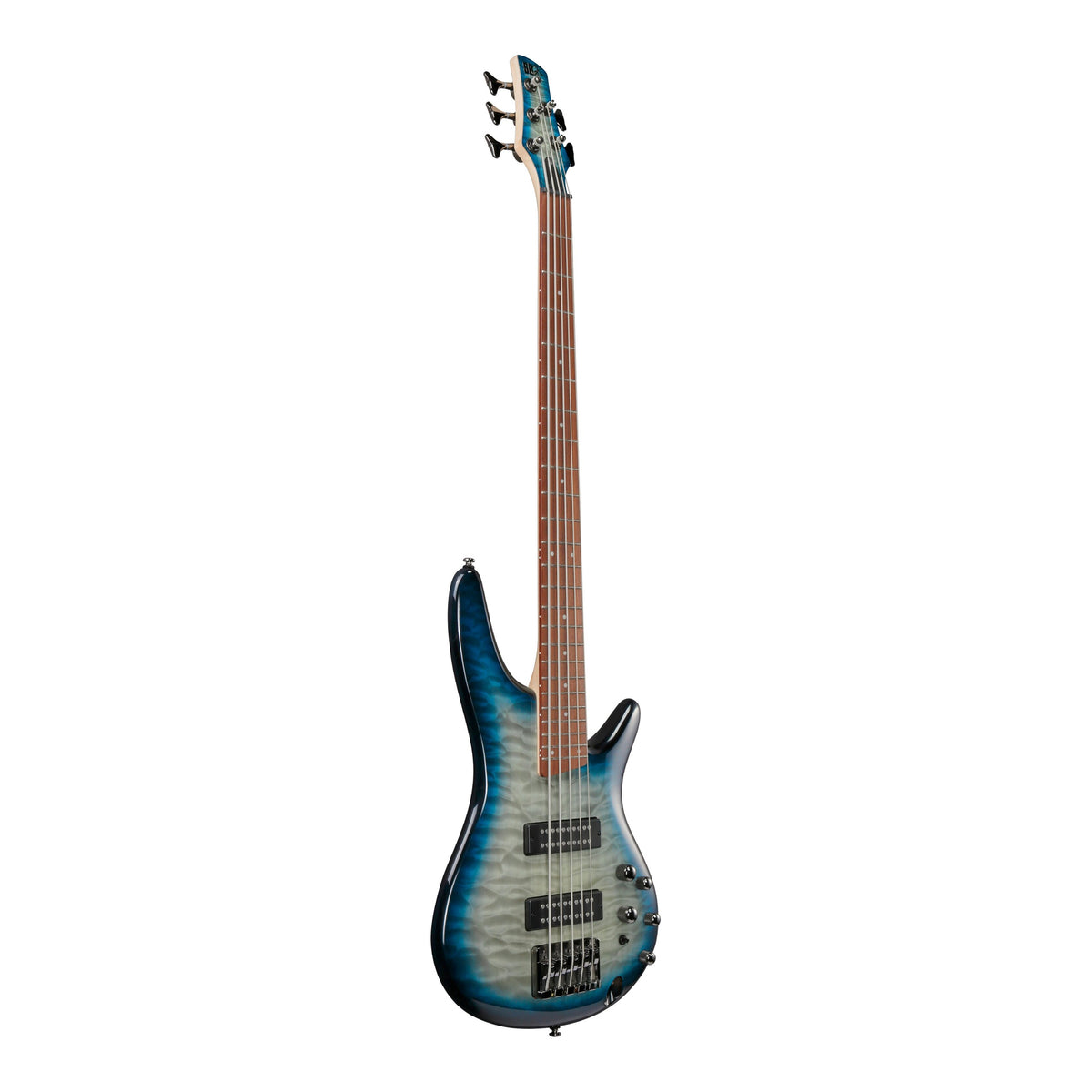 Ibanez SR405EQM Stained Cosmic Blue Starburst Angle View