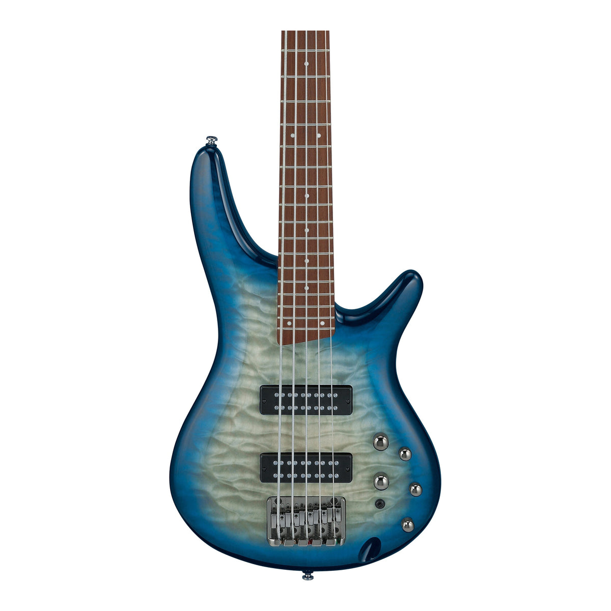 Ibanez SR405EQM Stained Cosmic Blue Starburst Front Body View