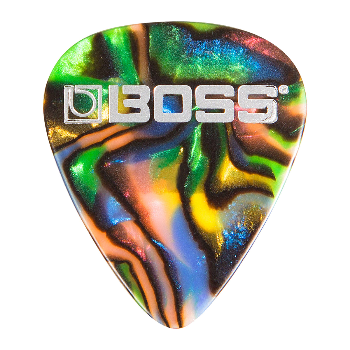 BOSS BPK-72-AM Medium Celluloid Guitar Picks, Abalone, 72-Pack
