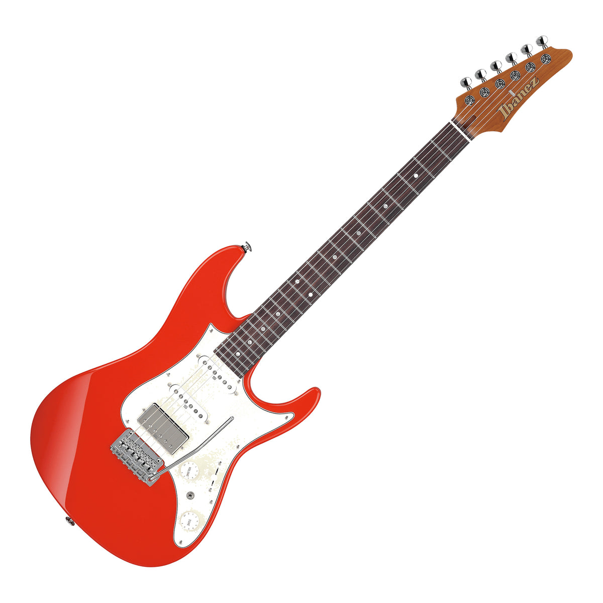 Ibanez AZ2204NW Prestige Electric Guitar Front, Vermillion Red