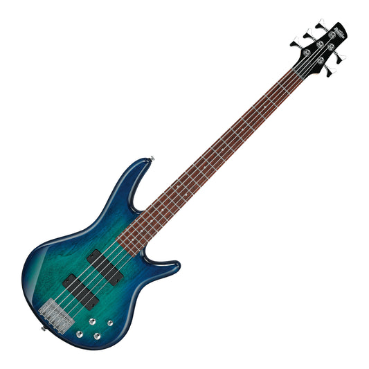 Ibanez GSR205 Gio 5-String Bass Front, Blue Moon Burst