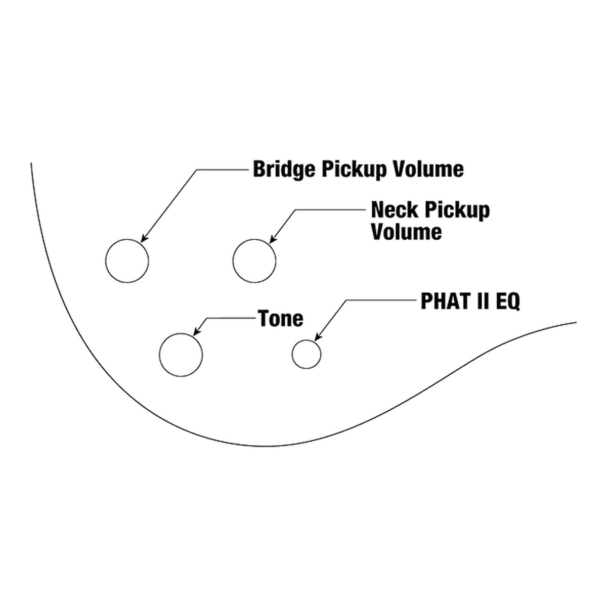 Ibanez GSR205 Controls Diagram