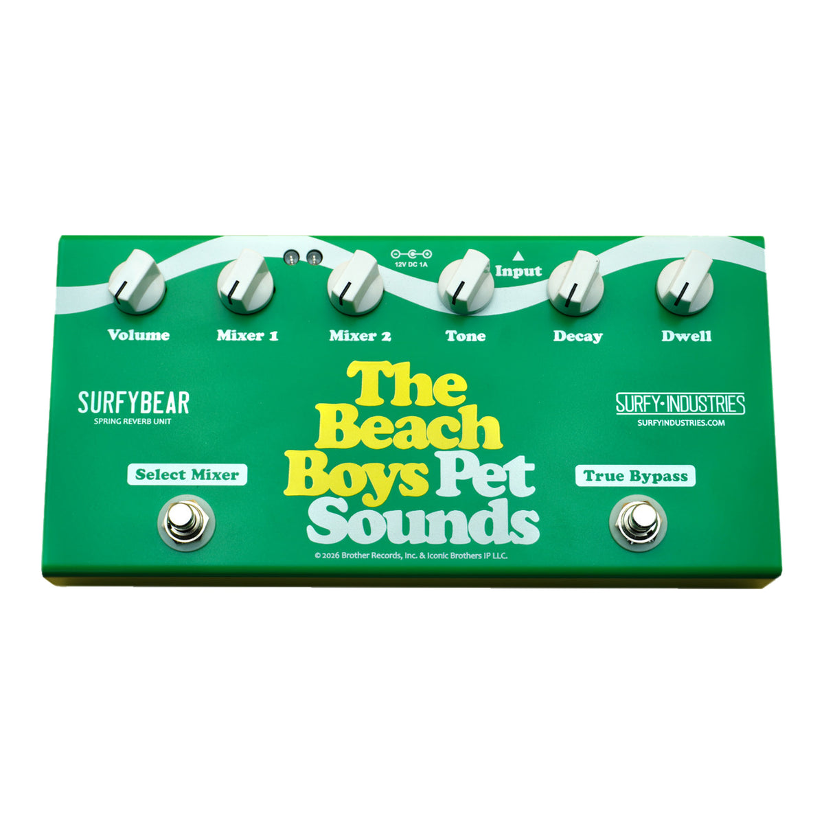SurfyBear Compact Pet Sounds Spring Reverb Unit, Green