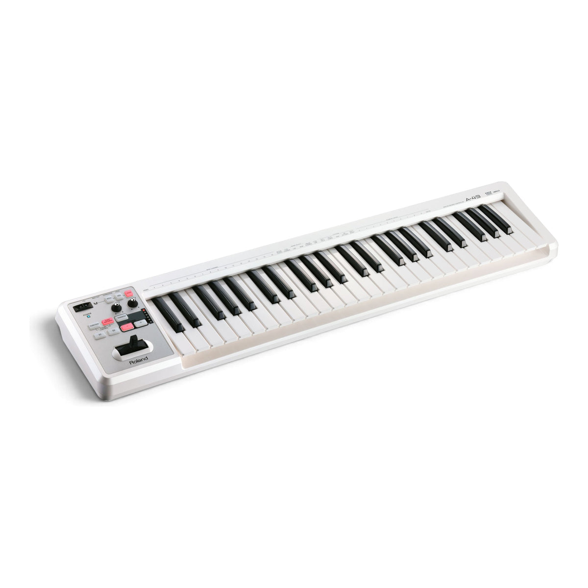 Roland A-49 49-Key MIDI Keyboard Controller, White with CB-B49 Carrying Case view 2
