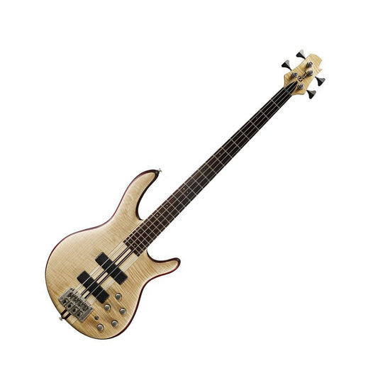 Cort A4 Plus FMMH Bass Guitar, Open Pore Natural Front