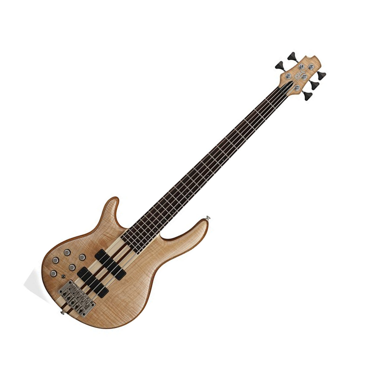 Cort A5 Plus FMMH Bass Guitar, Open Pore Natural Rear