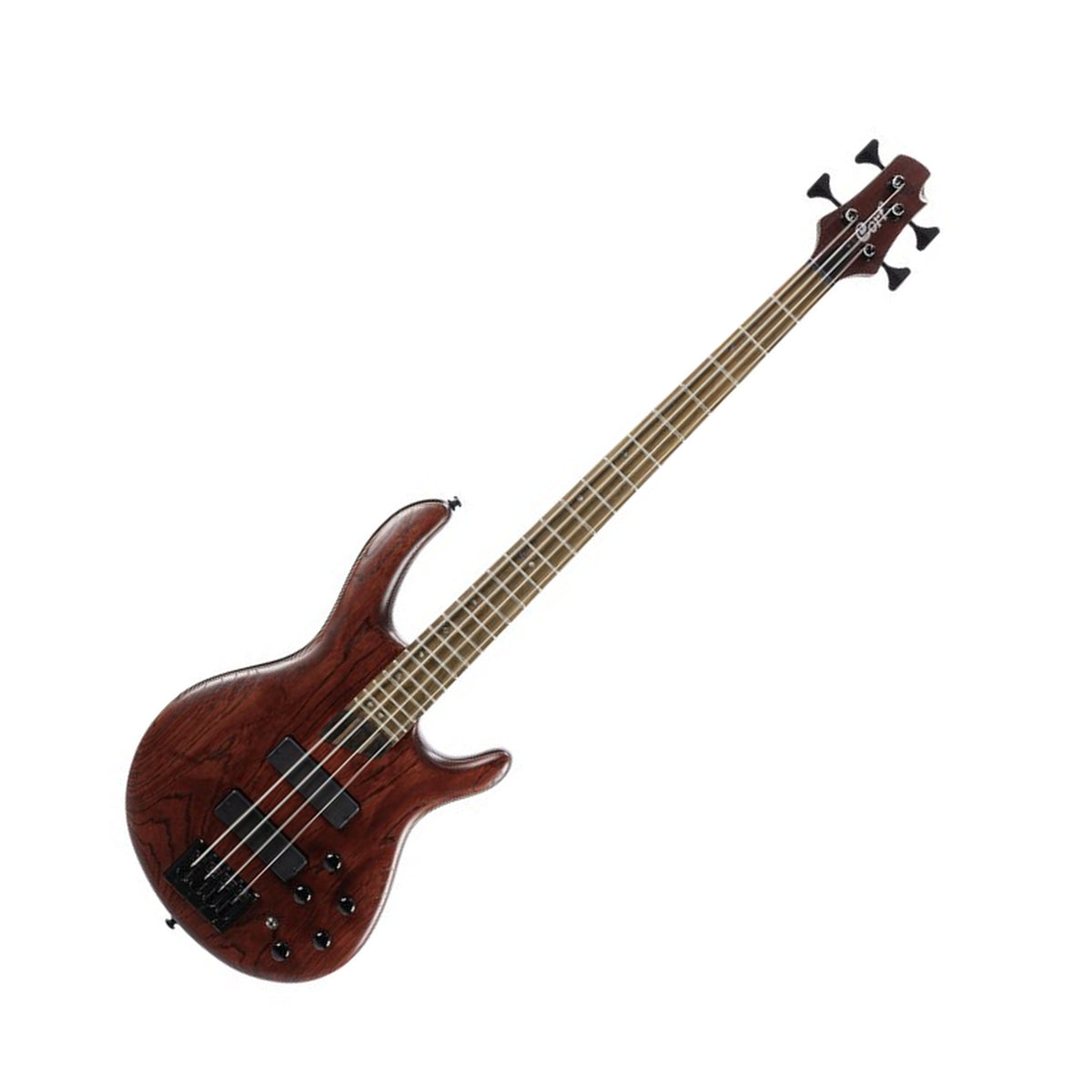Cort B4 Element Bass Guitar, Open Pore Burgundy Red Front