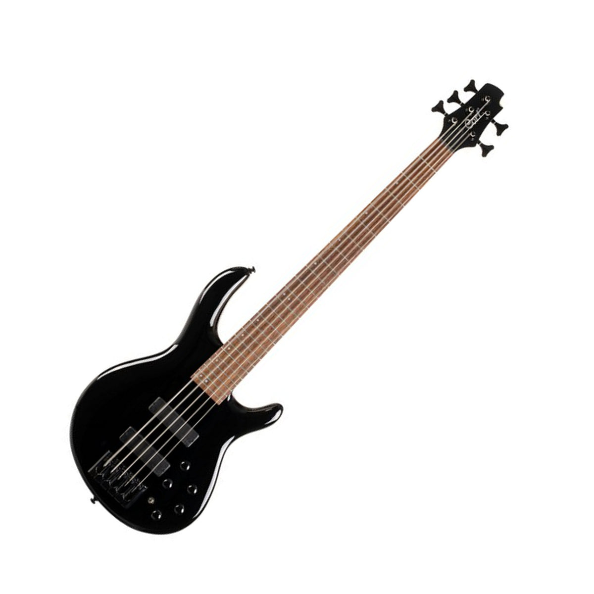 Cort C5 Deluxe Bass Guitar, Black Front