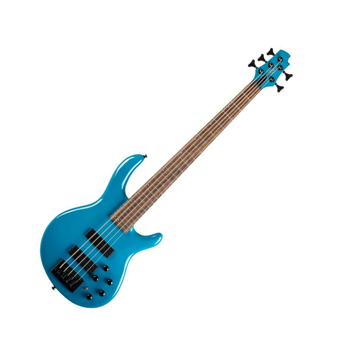 Cort C5 Deluxe Bass Guitar, Candy Blue Front
