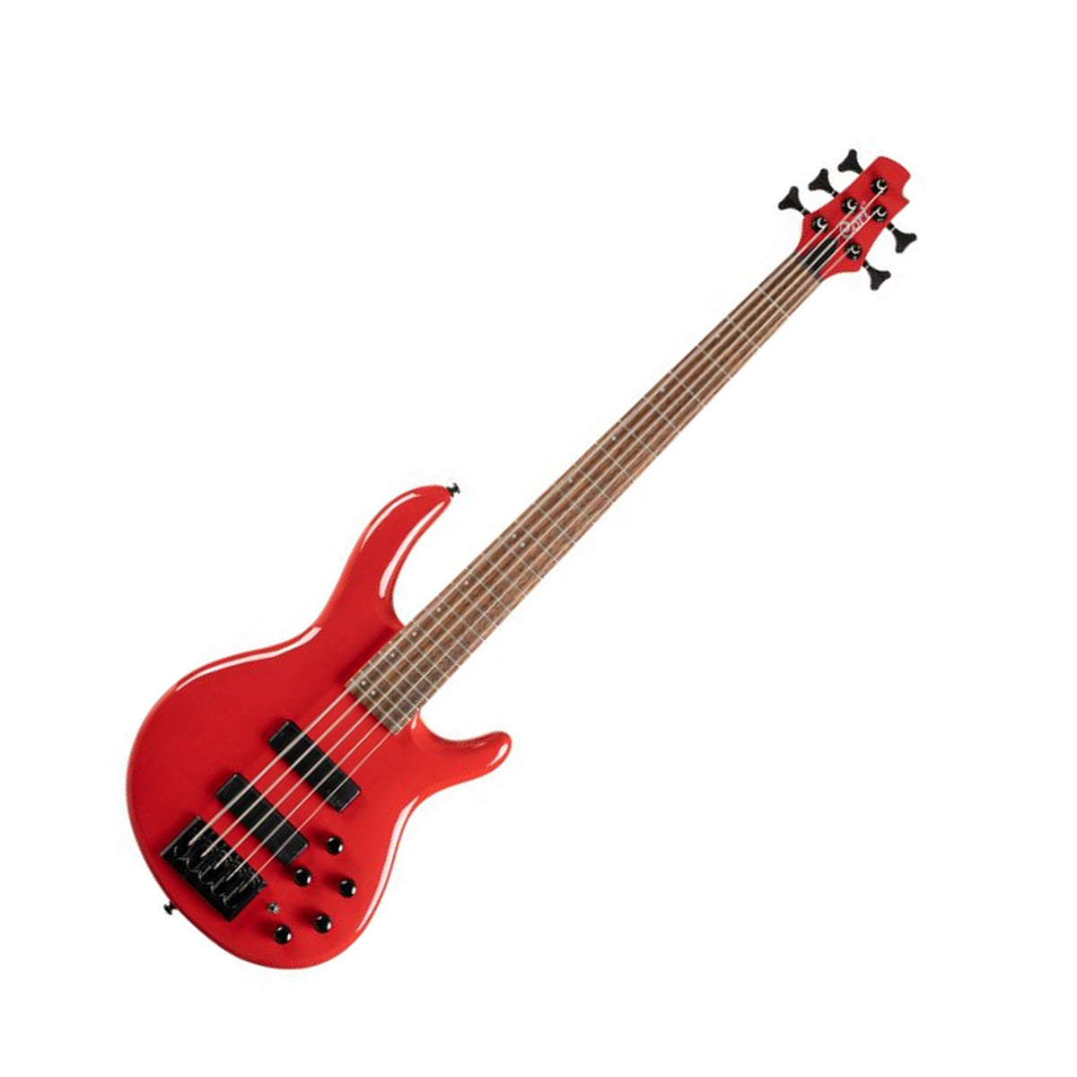 Cort C5 Deluxe Bass Guitar, Candy Red Front