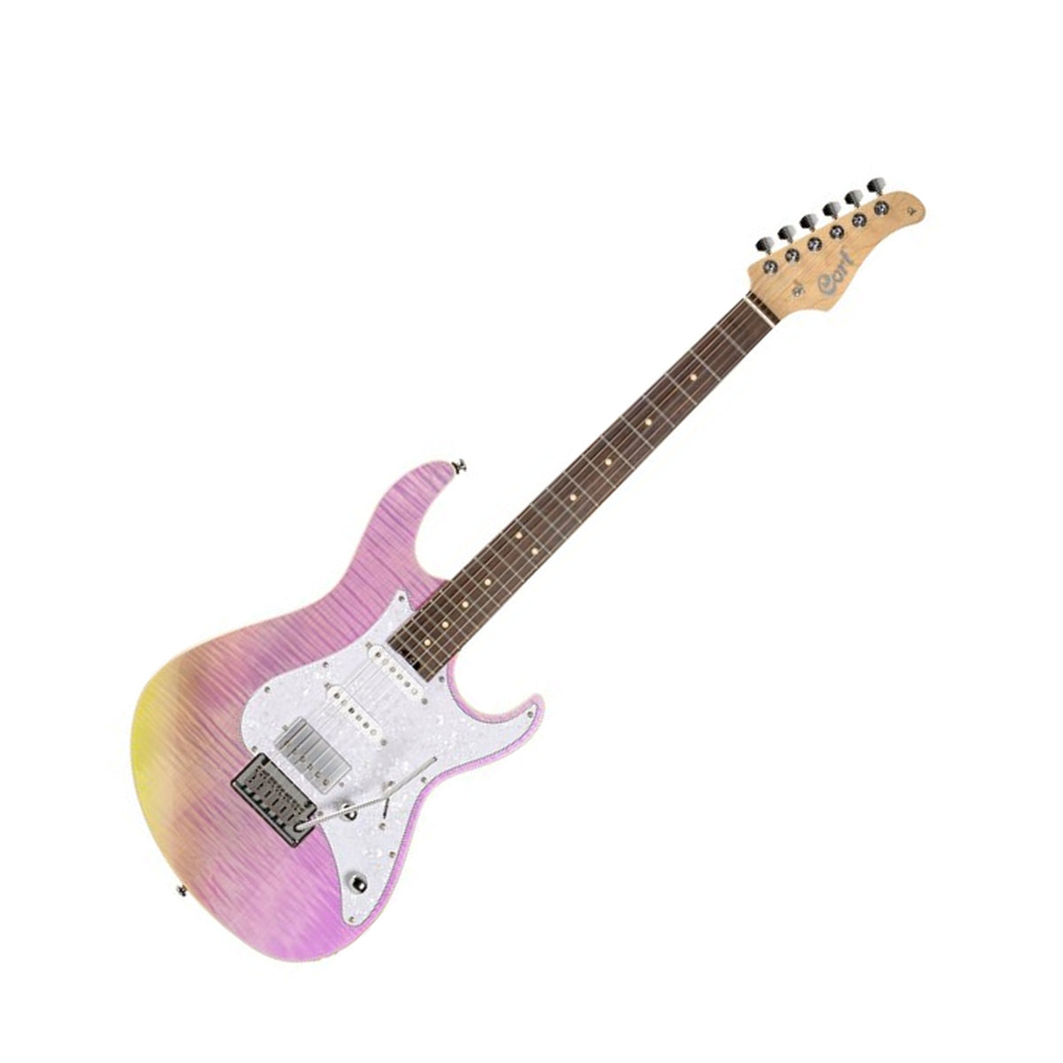 Cort G280 Select Electric Guitar, Trans Chameleon Purple Front