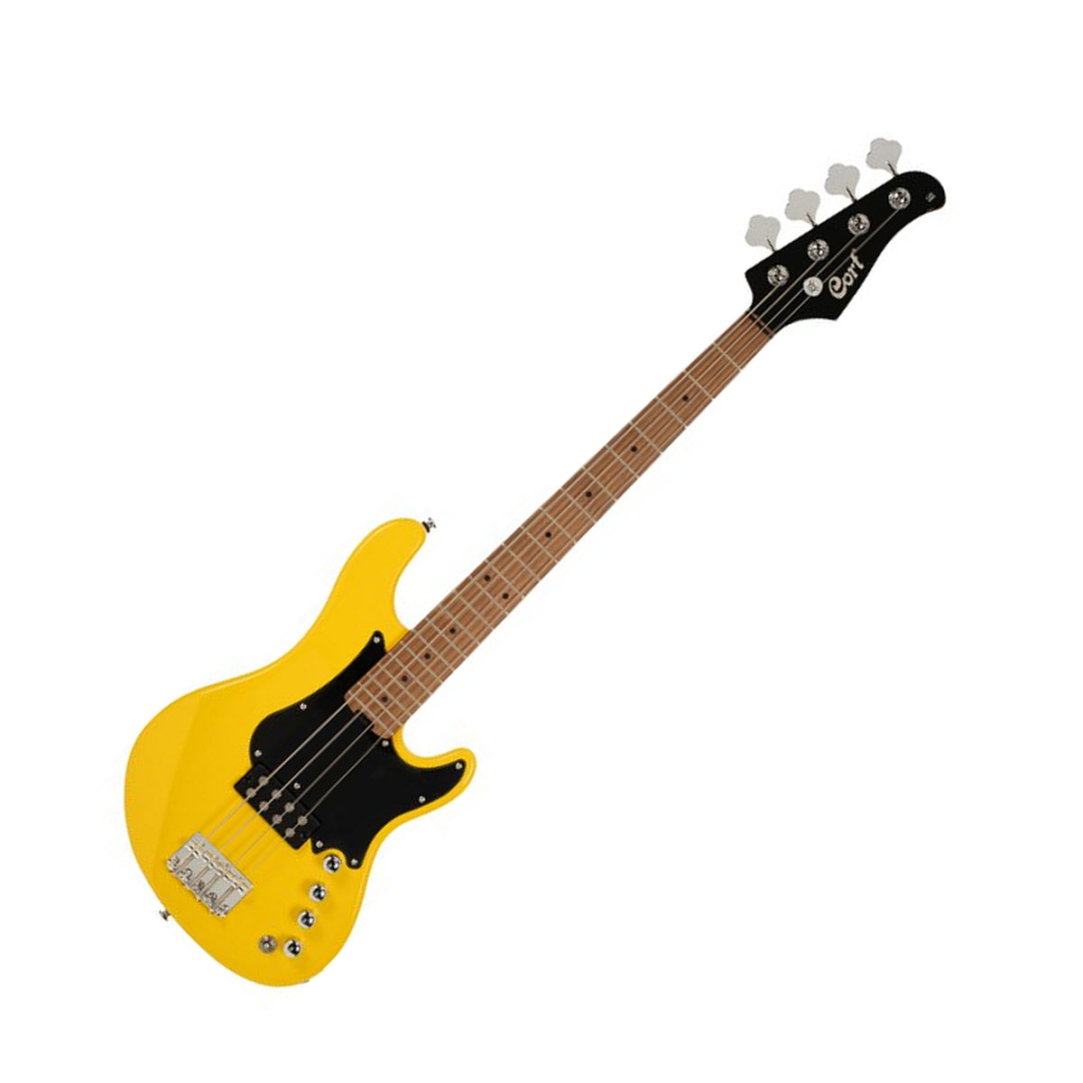 Cort GB-Short Scale Bass Guitar, Yellow Crush Front